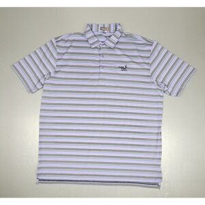 Peter Millar Summer Comfort Polo Shirt Mens 2XL Desert Willow Golf Resort Stripe